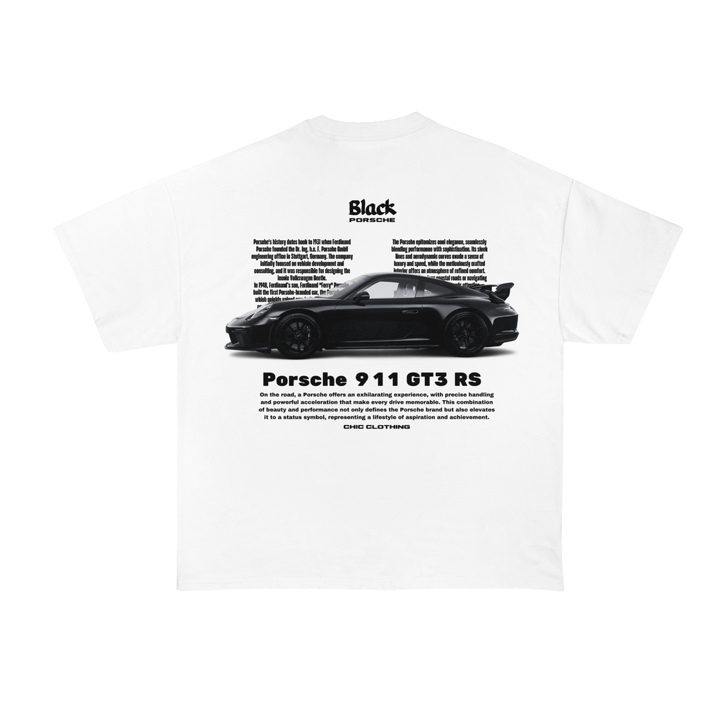 Black Porsche Oversized T-Shirt