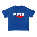 Fire Oversized T-Shirt (Blue)