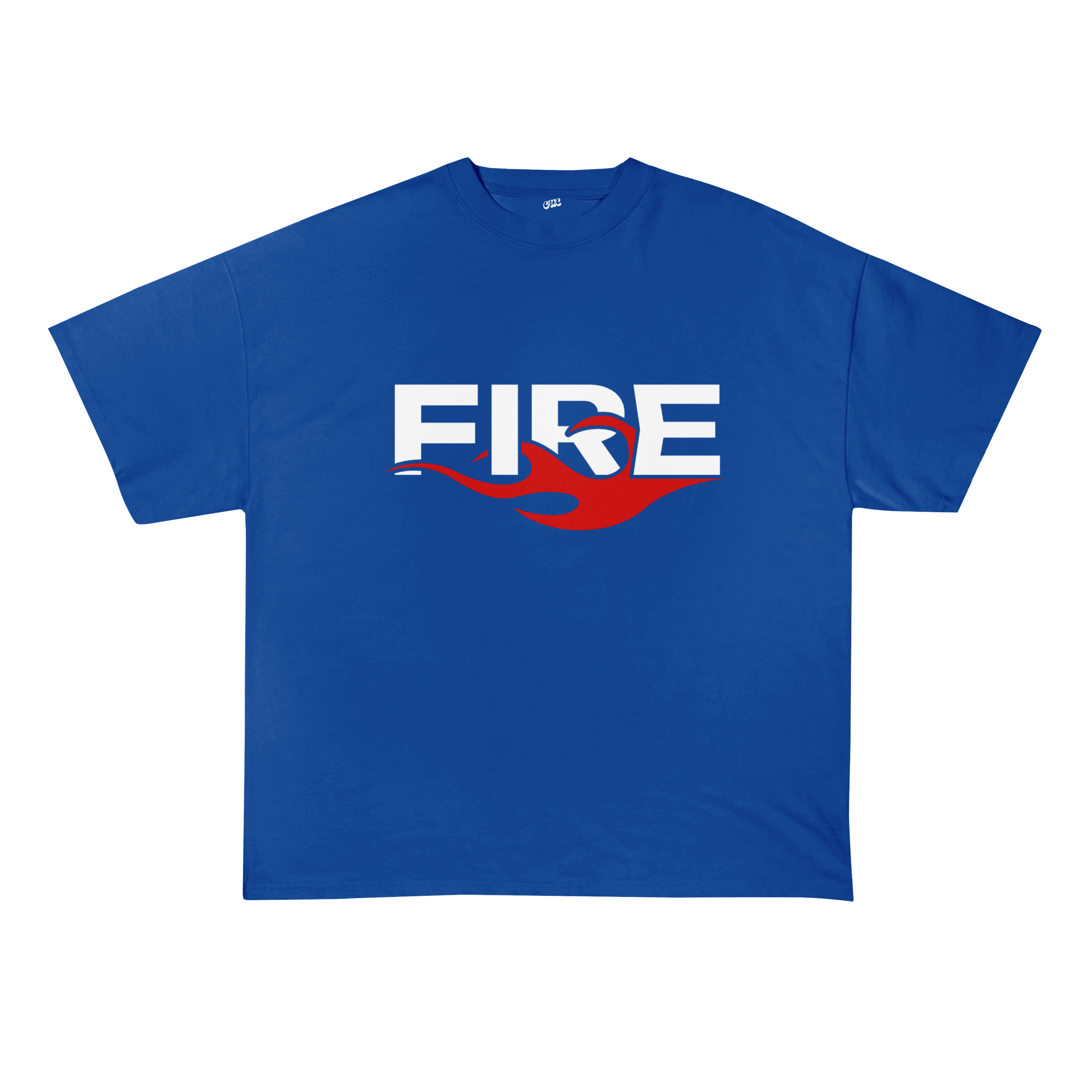 Fire Oversized T-Shirt (Blue)